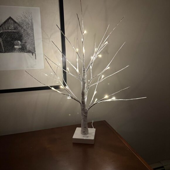 Christmas Decorations Indoor 2 Birch Tree with LED Light Home Decor Indoor - Picture 9 of 13